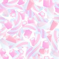 Sweet pink marshmallows seamless pattern.